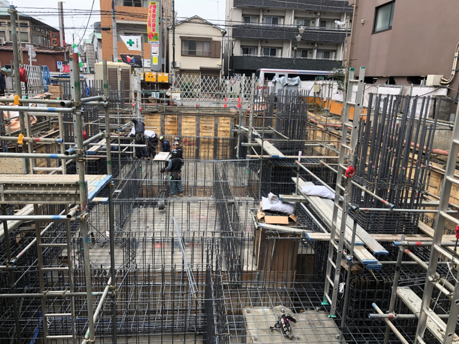 蒲田の鉄筋工事、出来てきました?